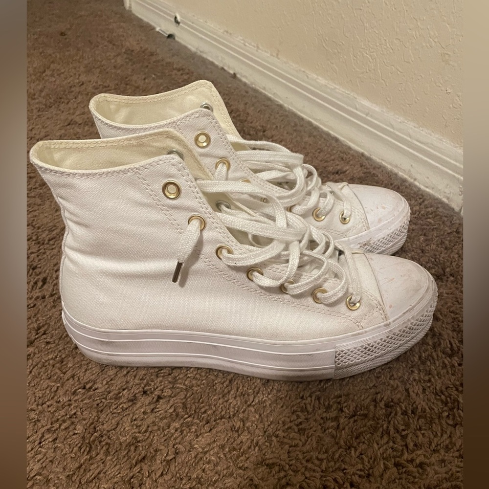 White platform converse